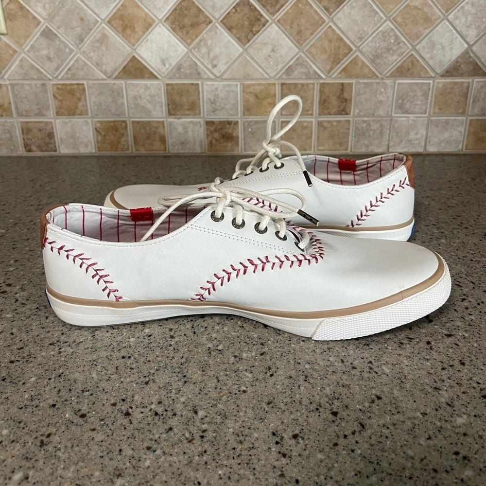 Keds Champion Penant Leather Sneakers Mens Size 8.5 Womens Size 10.5 - Picture 6 of 10